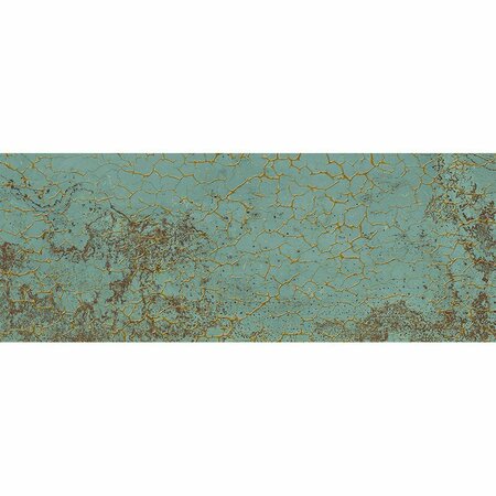 APOLLO TILE Nimbus 17.6inx47in Textured Viridian Green Gold Vein Ceramic Rectangle Wall Tile 17.23 sqft/cs, 3PK PAT88GLGRDECA